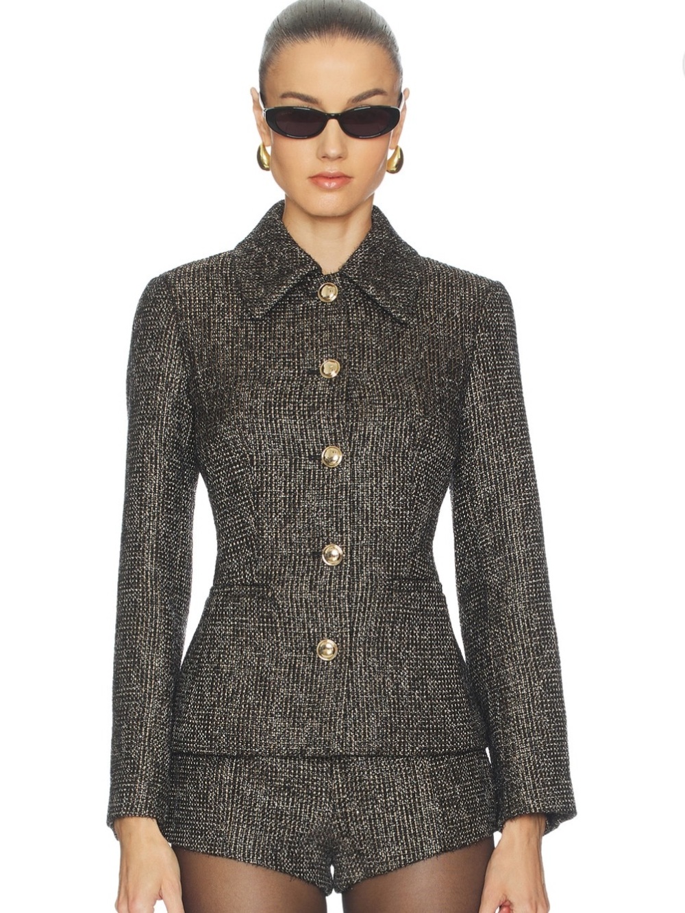 L’academie Rita Jacket and Rita Short Set in Black Multi - Picture 2 of 11